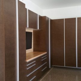 Garage Cabinets With Extruded Handles in Fort Bragg